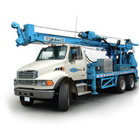 Drillwells vehicles travel across Vancouver island and Western Canada
